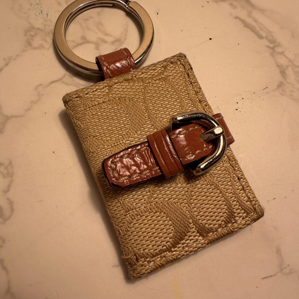 Coach Purple Card Holder Photo Y2K with Keyring Keychain Bag Brand New!